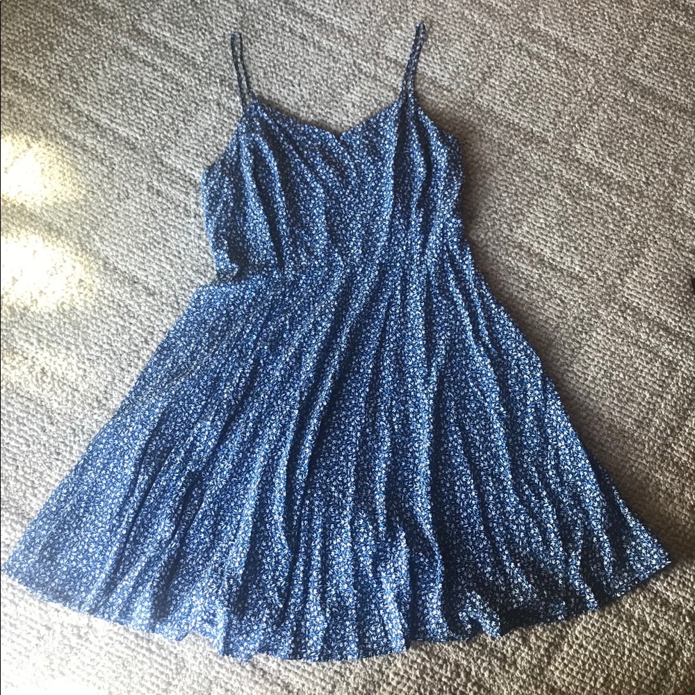 Blue Floral dress.